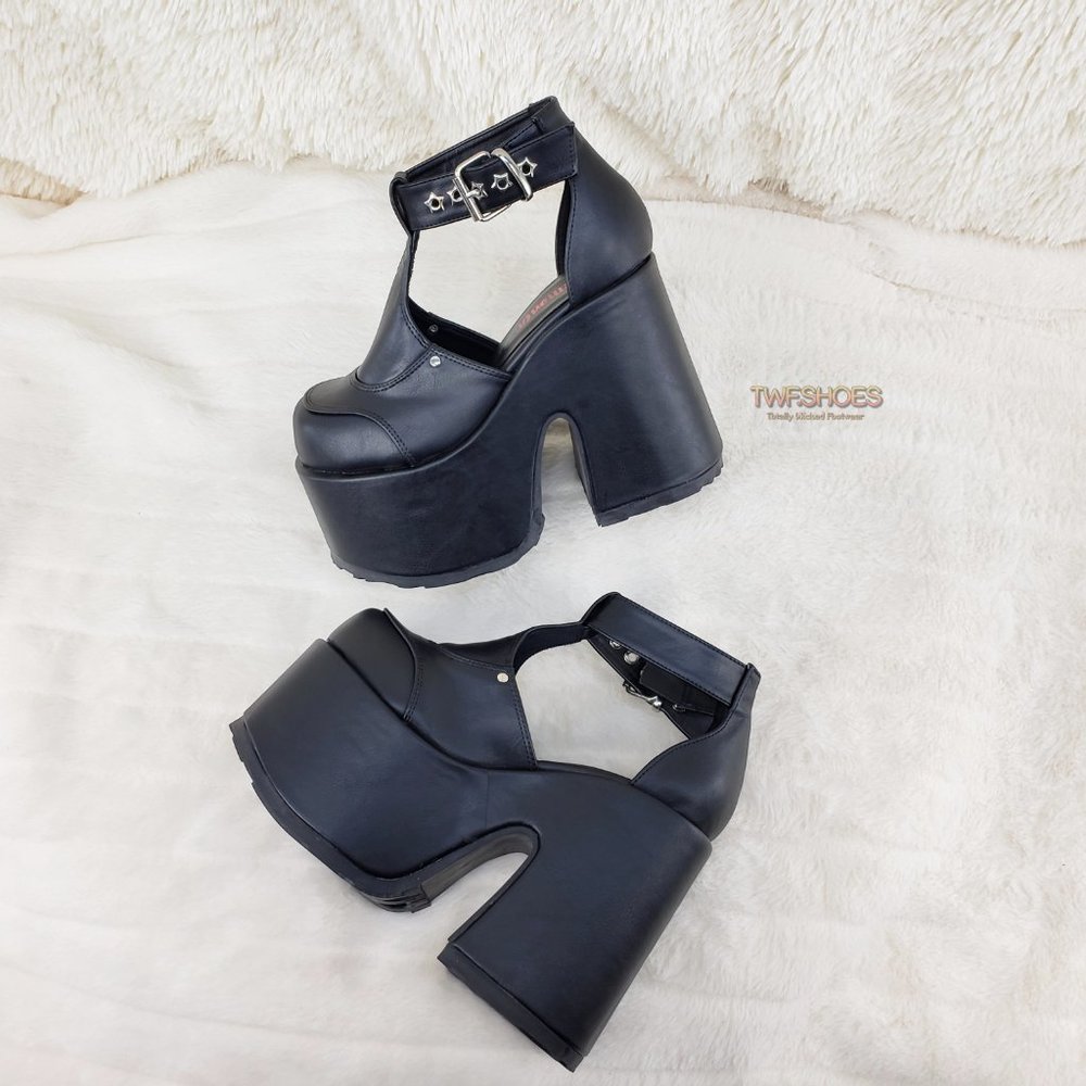Goth Platform Chunky Heel Sandal Shoes RESTOCKED - Picture 4 of 11